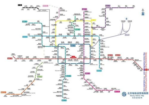 高清北京地铁线路图，城市脉络探索新视角