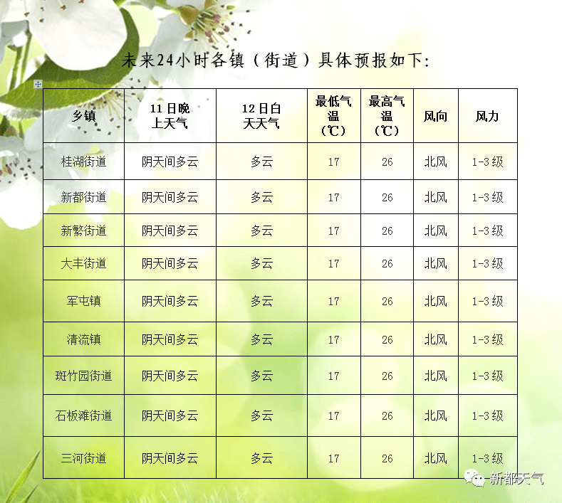 城北园区天气预报及影响分析